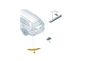 фото thumb №2, Отражатель отражающий свет vw golf vii r cc правая