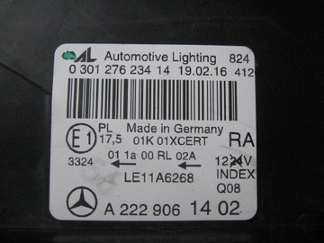 фото thumb №5, Правая лампа - full led - mercedes s klasa w222