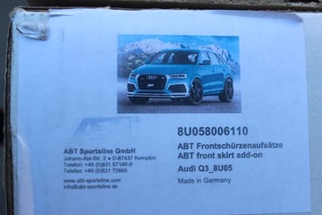 фото thumb №12, Abt audi q3 8u lift 2015-2019 спойлер pod бампер передній спойлер дифузор