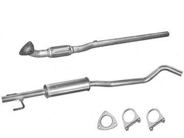 фото thumb №1, Opel corsa c 1.2 1.4 труба + гаситель + прокладка + хомуты