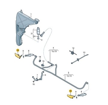 фото thumb №2, Заглушка розпилювача фара audi a8 d4 ліва