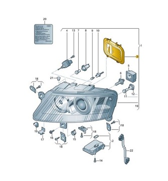 фото thumb №3, Заглушка захист фара ксенон audi a6 c6 ліва