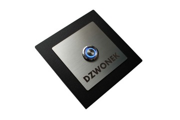 Кнопка звонка для домофона Steel LED 9/12/24/230В 10х10 INOX нерж.