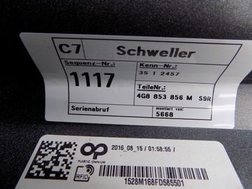 фото thumb №6, Audi оригінальний номер 4g8853856m молдинг поріг p