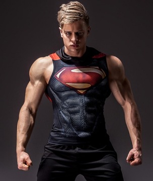 Термоактивная футболка с капюшоном SUPERMAN GYM