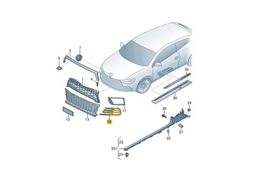 фото thumb №2, Решітка бампера заглушка vw scirocco r20 r права