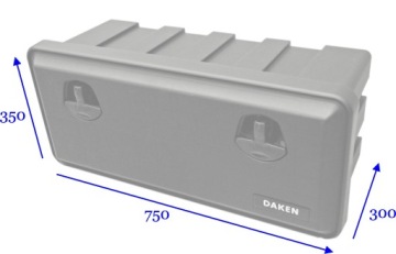 Ящик для инструментов DAKEN JUST 750, плоский, 750x350x300, 2 замка для эвакуаторов