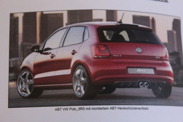 ABT VW POLO 5 V 6R0 ЗАДНИЙ БАМПЕР ХОККЕЙНЫЙ СПОЙЛЕР