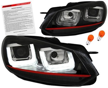 фото thumb №1, Golf vi mk6 08-13 лампы фары black led drl