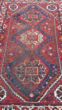 СТАРЫЙ ПЕРСИДСКИЙ КОВЕР КАШКАИ ИРАН 110/170