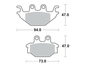 ТОРМОЗНЫЕ КОЛОДКИ ПЕРЕДНИЕ ЗАДНИЕ TGB BLADE TARGET 425
