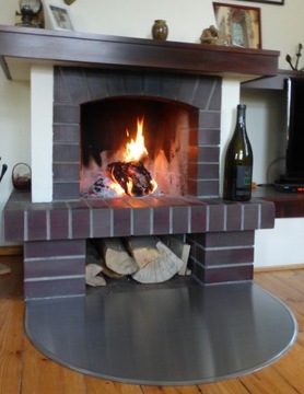 blacha przed kominek stal nierdzewna 80x60cm C