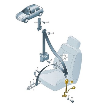 фото thumb №3, Замок поперечина безпеки audi a3 tt r8 rs3 правий