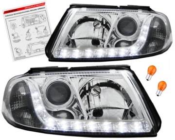 фото thumb №1, Vw passat b5 fl 3bg лампы фары хром led h7 линза led