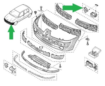 фото thumb №5, Renault оригинальный номер 7701207123 рамка противотуманной фары