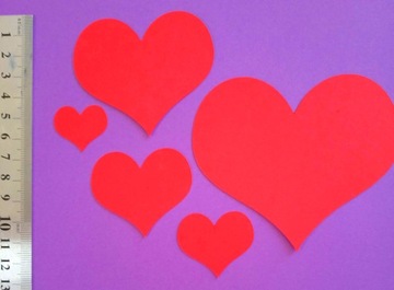 Обрывки бумаги HEART, 13 шт, цвета