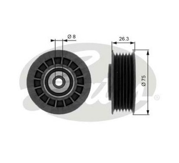фото thumb №2, Gates ролик направляющая ремень mercedes w201 w124