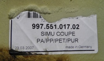 фото thumb №9, Обшивка коврик пол задняя porsche 911 997 coupe