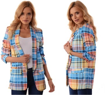 Куртка женская в клетку на подкладке, УЗОРЫ XL/42