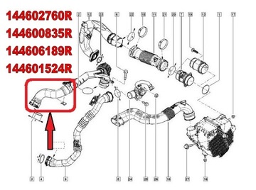 фото thumb №6, Wąż труба turbo турбины renault clio iv 1.5 dci