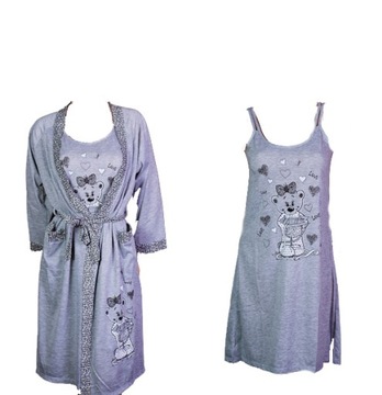 Удобный женский халат, футболка, комплект XL/XXL.