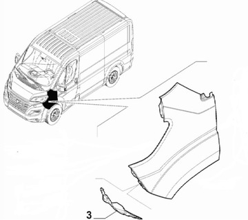 фото thumb №6, Citroen jumper кронштейн кріплення крила правий r
