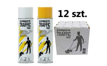КРАСКА ДЛЯ РАЗМЕТКИ ЛИНИЙ 12 шт. + ТЕЛЕЖКА AMPER.