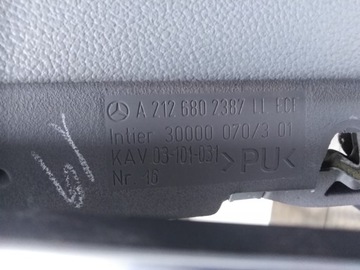 фото thumb №7, Mercedes w212 a2126802387 панель консоль bez подушка безопасности