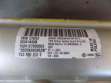 фото thumb №8, Vw touareg 7l подушки безопасности ремни 7l6880201eg