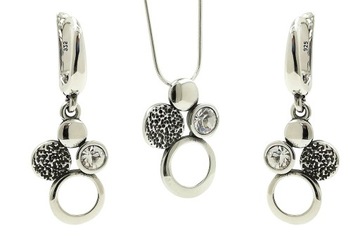 НАБОР ЮВЕЛИРНЫХ УКРАШЕНИЙ ДЛЯ ЖЕНЩИН СЕРЕБРА 925 ПРОБЫ С ЦИРКОНАМИ SWAROVSKI + БЕСПЛАТНАЯ ГРАВИРОВКА