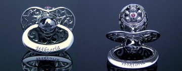 серебряная соска подарок на крещение + ГРАВИРОВКА