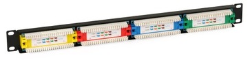 Patch Panel 1U UTP cat.5e 24 porty KĄT SIGNAL RACK
