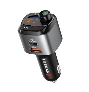 FM-передатчик FEEGAR BT QC4.0, комплект громкой связи