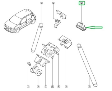 фото thumb №4, Кнопка кришки багажника do renault megane 2 iii 3