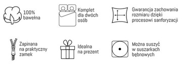 POŚCIEL dwustronna LOVE serce 200x220 + 2POSZEWKI