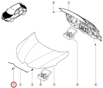 фото thumb №4, Nissan note qashqai nv200 кронштейн підпори капот
