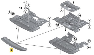фото thumb №10, Bmw f10 f11 адаптер бампера перед m набор оригинальный номер