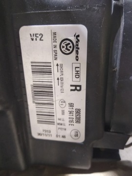 фото thumb №7, Vw polo v 5 6r valeo лампа правая передняя перед