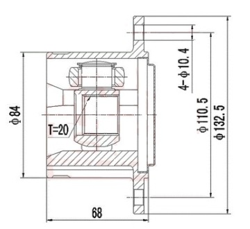 фото thumb №2, Шарнір внутрішній задній lexus is200 rx 300 toyota