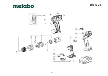Аккумуляторный двигатель Metabo для BS 14 4LI
