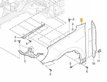 фото thumb №14, Крыло porsche cayenne 2 7p5 92a 958 fl правые перед подкладка