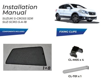 фото thumb №13, Шторки suzuki s-cross 5d 2013- защитные накладки ролеты солнцезащитный