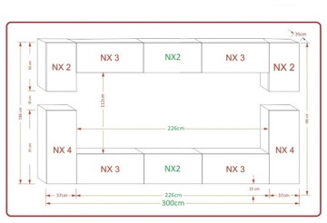Мебель на заказ Гостиная Секция Rhodes N43 1C