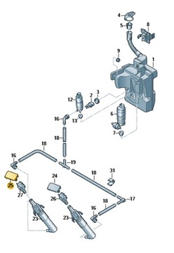 фото thumb №1, Заглушка склоомивача vw polo 6r права