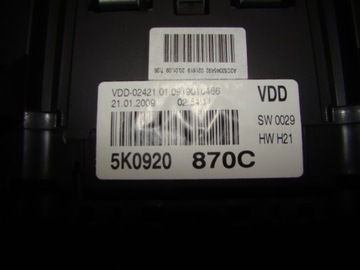 фото thumb №9, Vw golf vi tdi 2008-13 спидометр + ручка света