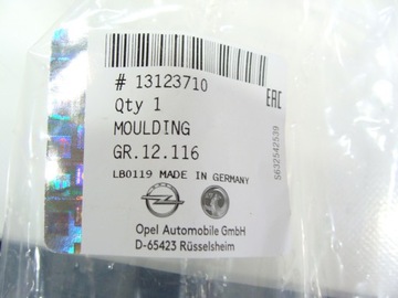 фото thumb №9, Оригінальний номер opel 13123710 молдинг стійка середнього astra l