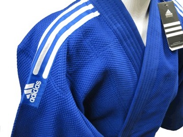 NIEBIESKIE KIMONO JUDO ADIDAS 160cm PLECIONKA 500g