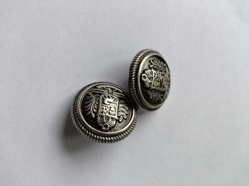 GUZIK METALOWY-STARE SREBRO- HERB - guziki - 20 mm