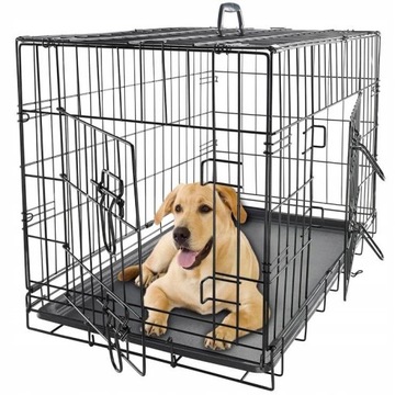 Металлическая клетка для собак 76x54x62 см L