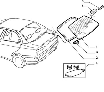 фото thumb №2, Стекло зад задняя с подогревом alfa romeo 156 bn 2005